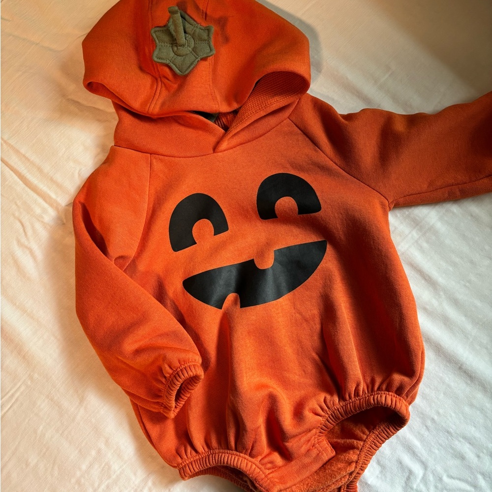 Old Navy Halloween Baby Onesie with Jack-O-Lantern Face